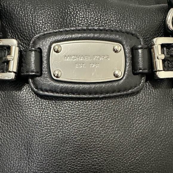 Michael Kors Large Weekender Tote Bag Black Pebbled Leather - Picture 7 of 13